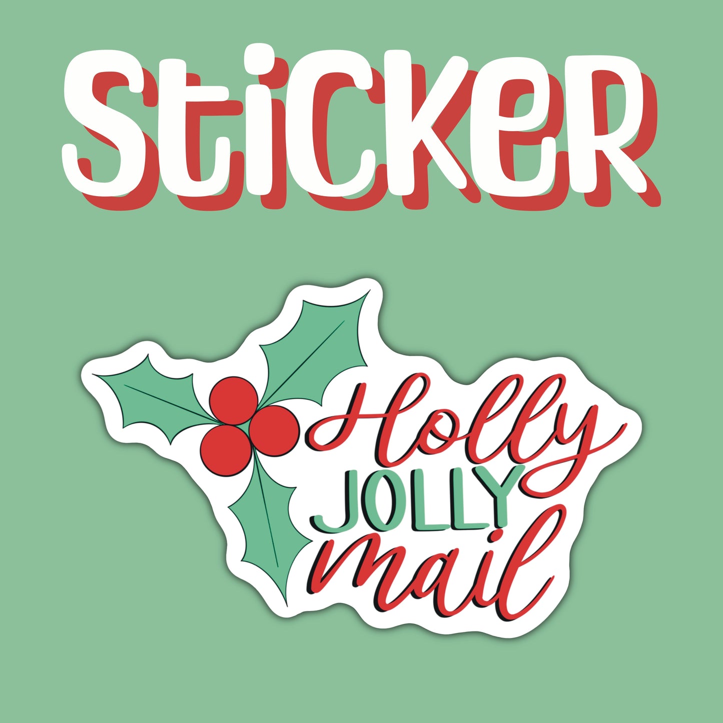 Holly Jolly Mail Stickers
