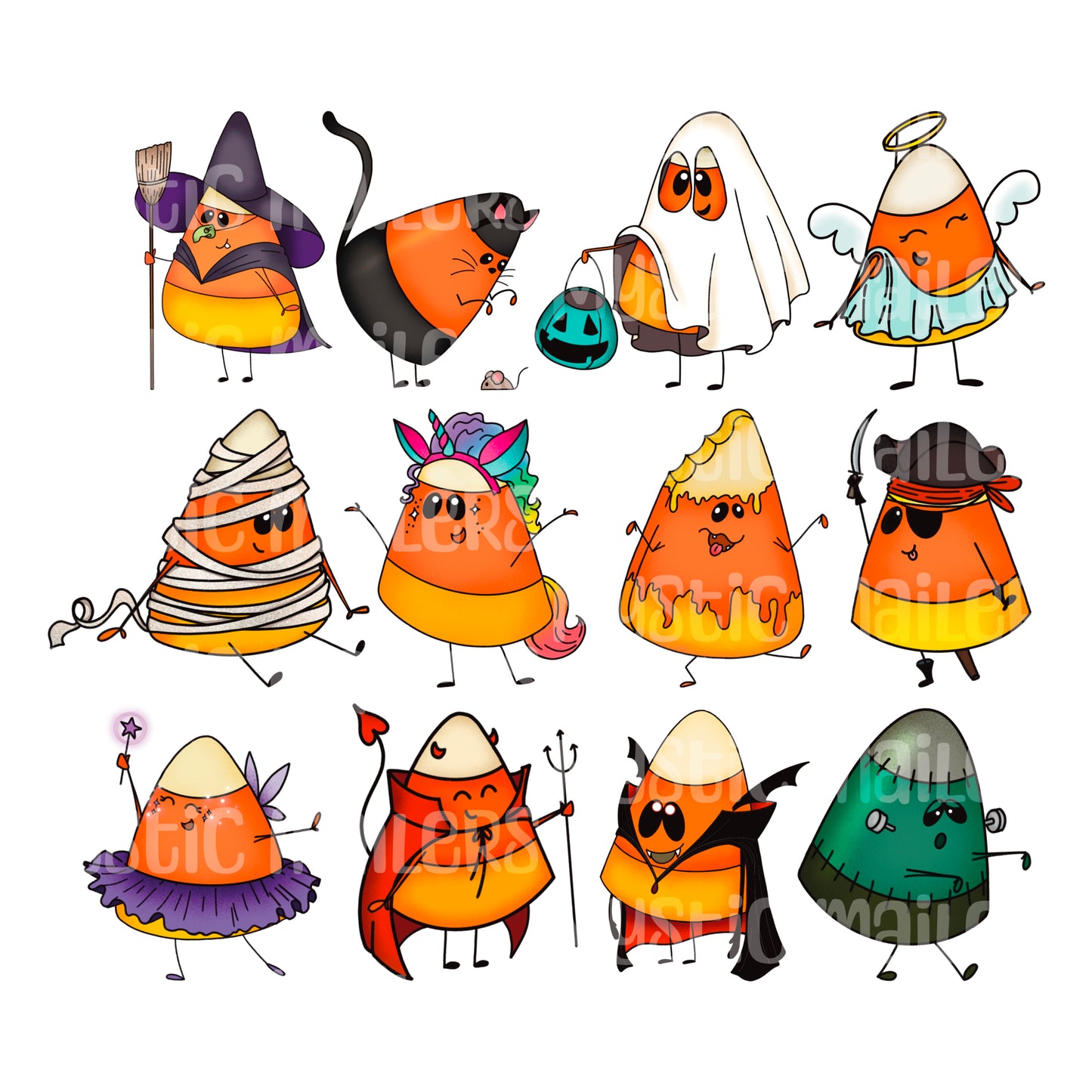 Candy Corn Kiddos PNG Digital Files