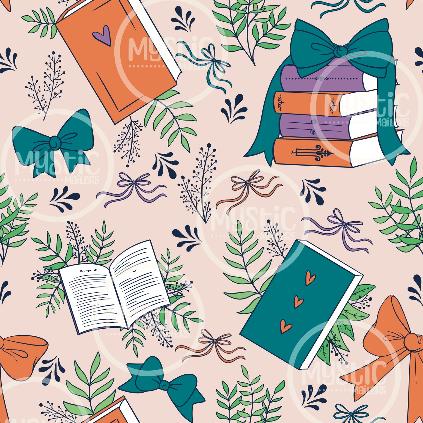 Books ‘N Bows Seamless PDF