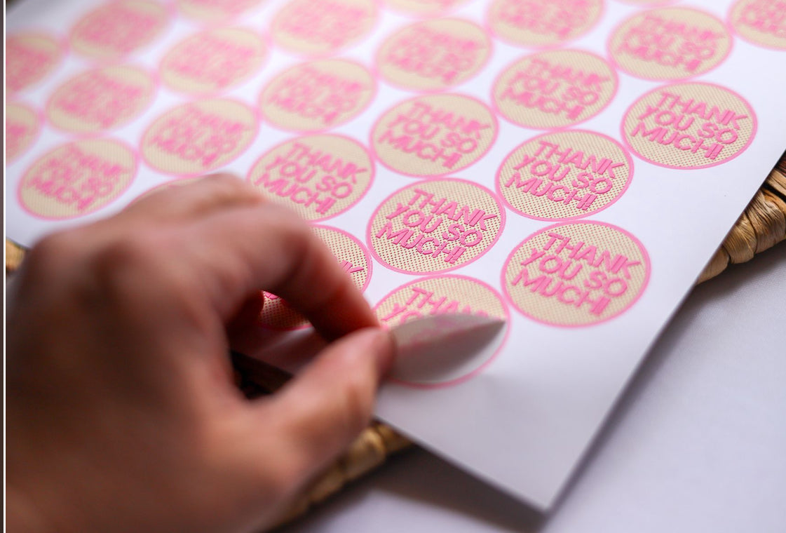 Dotty Thank You Stickers