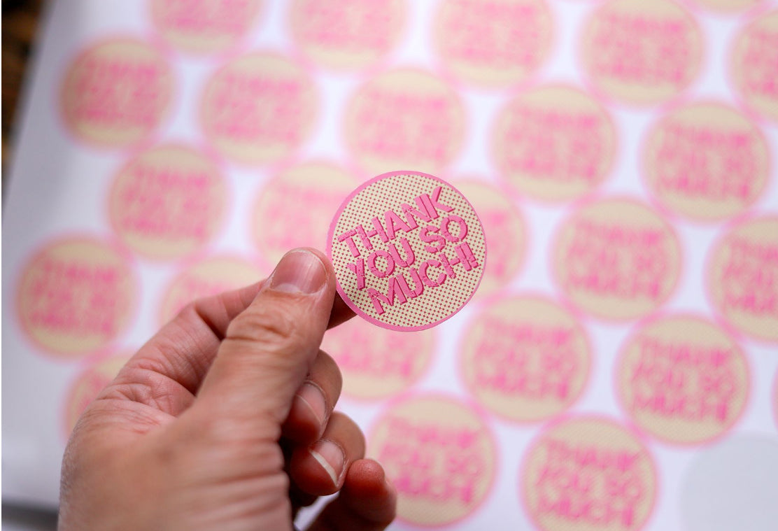 Dotty Thank You Stickers