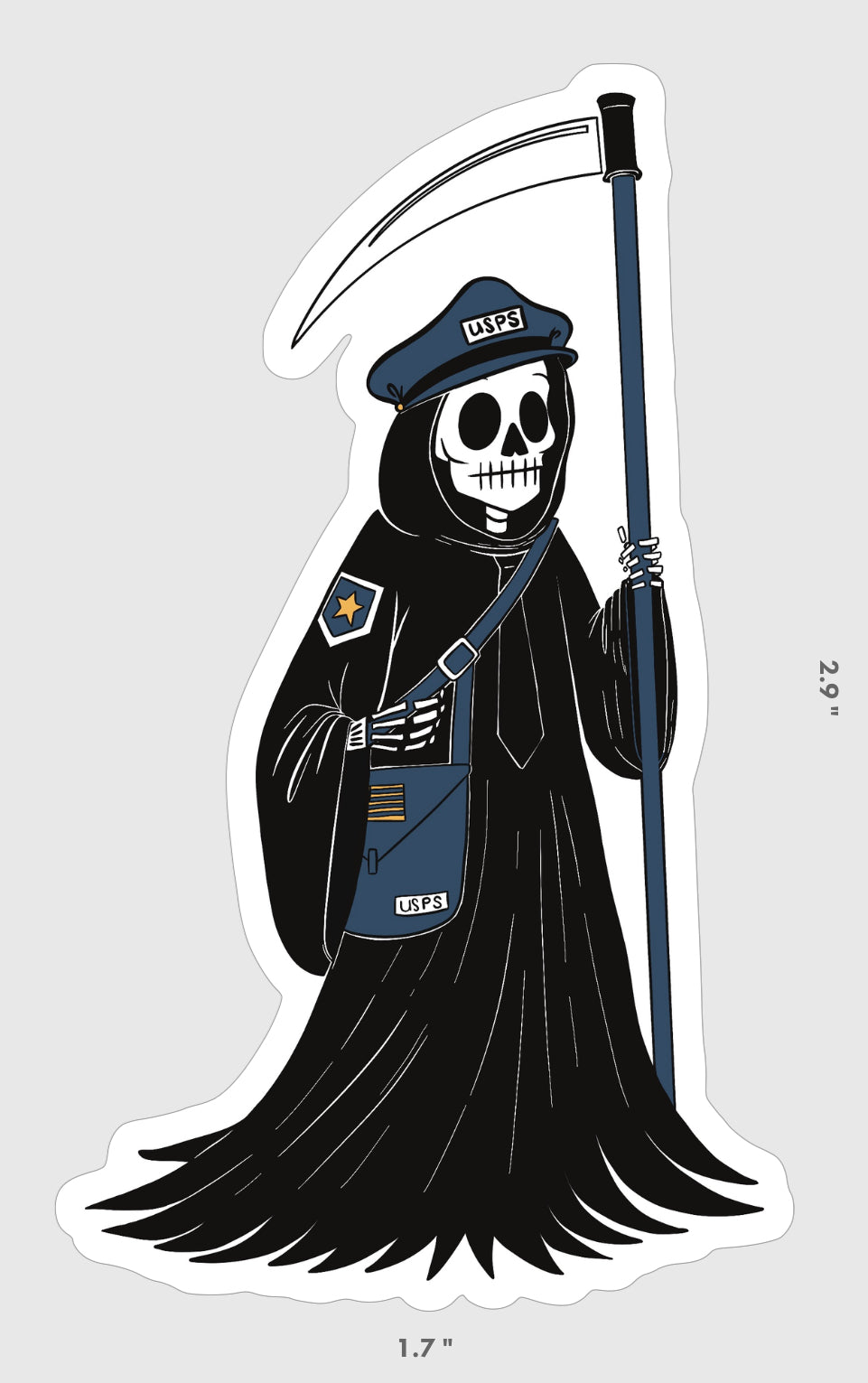 Grim Reaper Glow-in-the-Dark Sticker