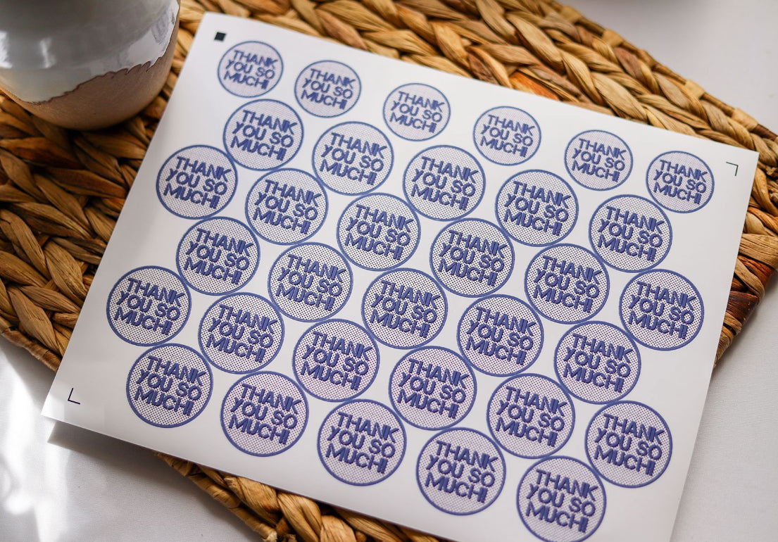 Dotty Thank You Stickers