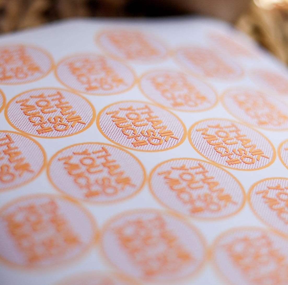 Dotty Thank You Stickers