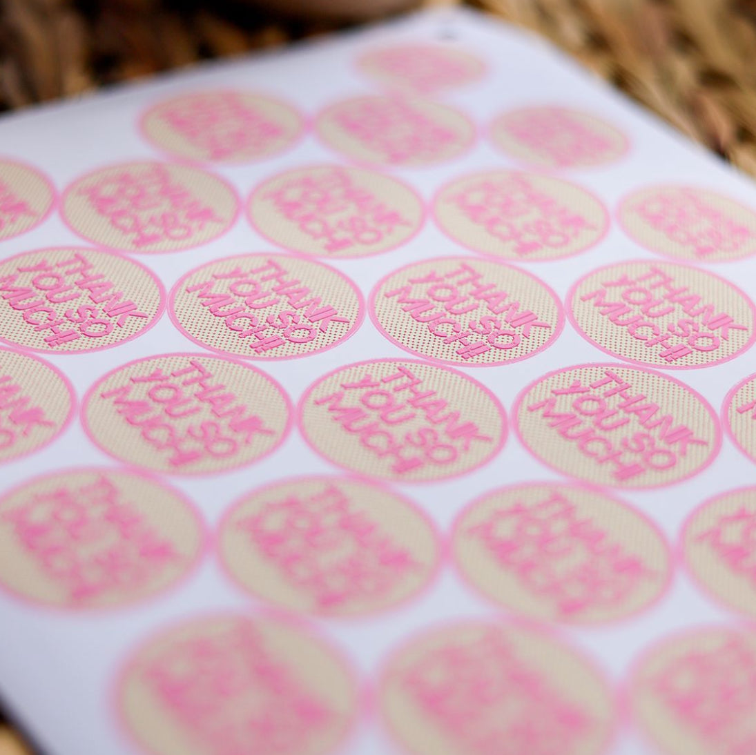 Dotty Thank You Stickers