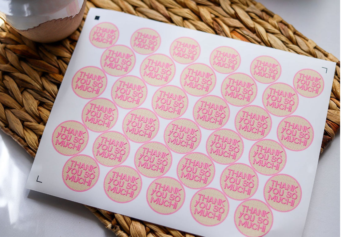 Dotty Thank You Stickers