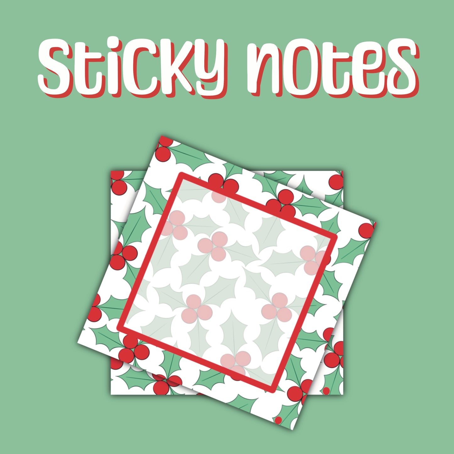 PREORDER - Holly Sticky Notes