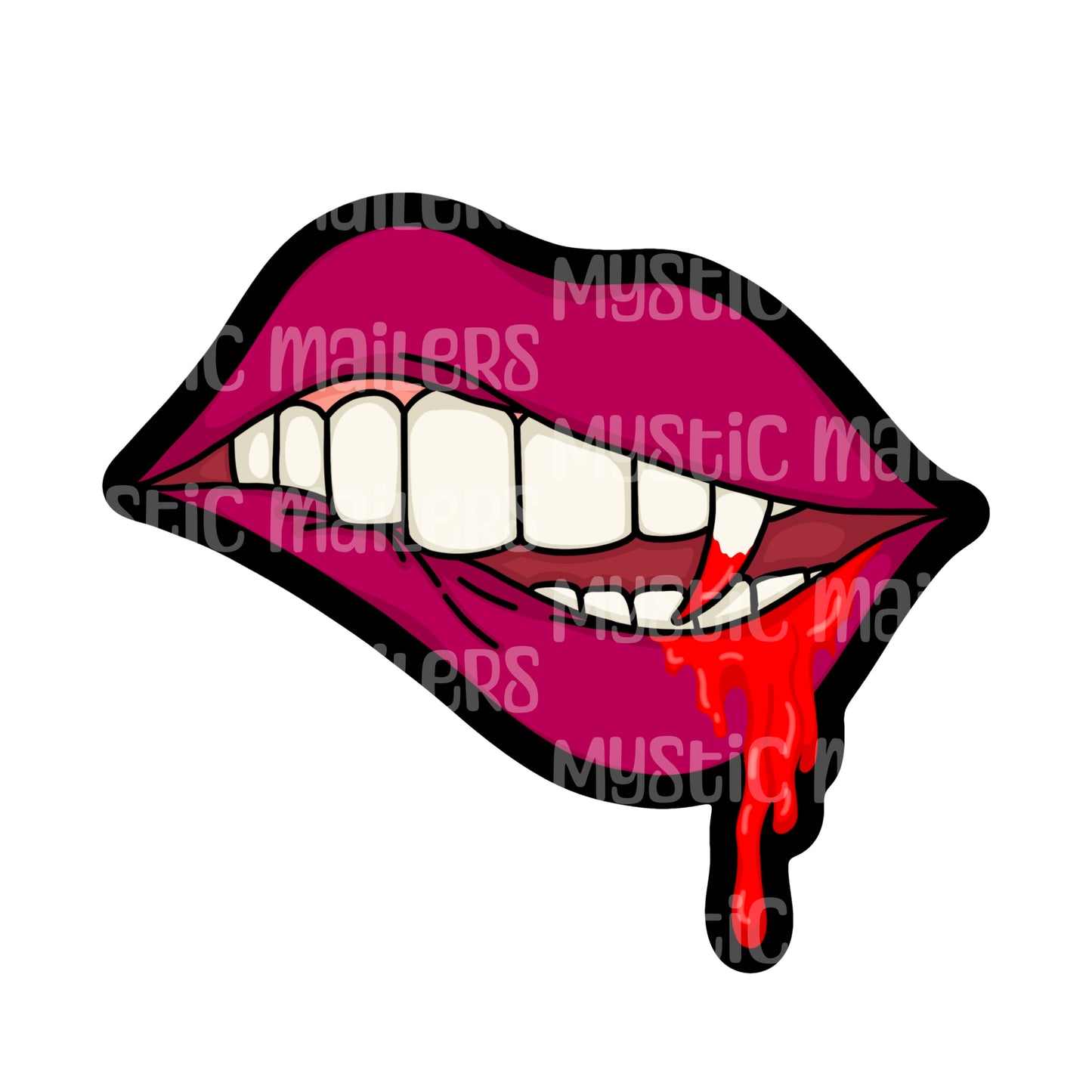 Vampire Lips PNG Digital File