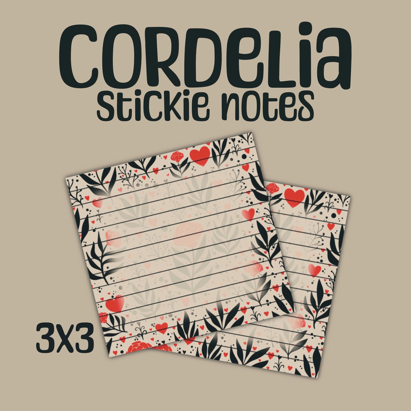 PREORDER - Cordelia Sticky Notes