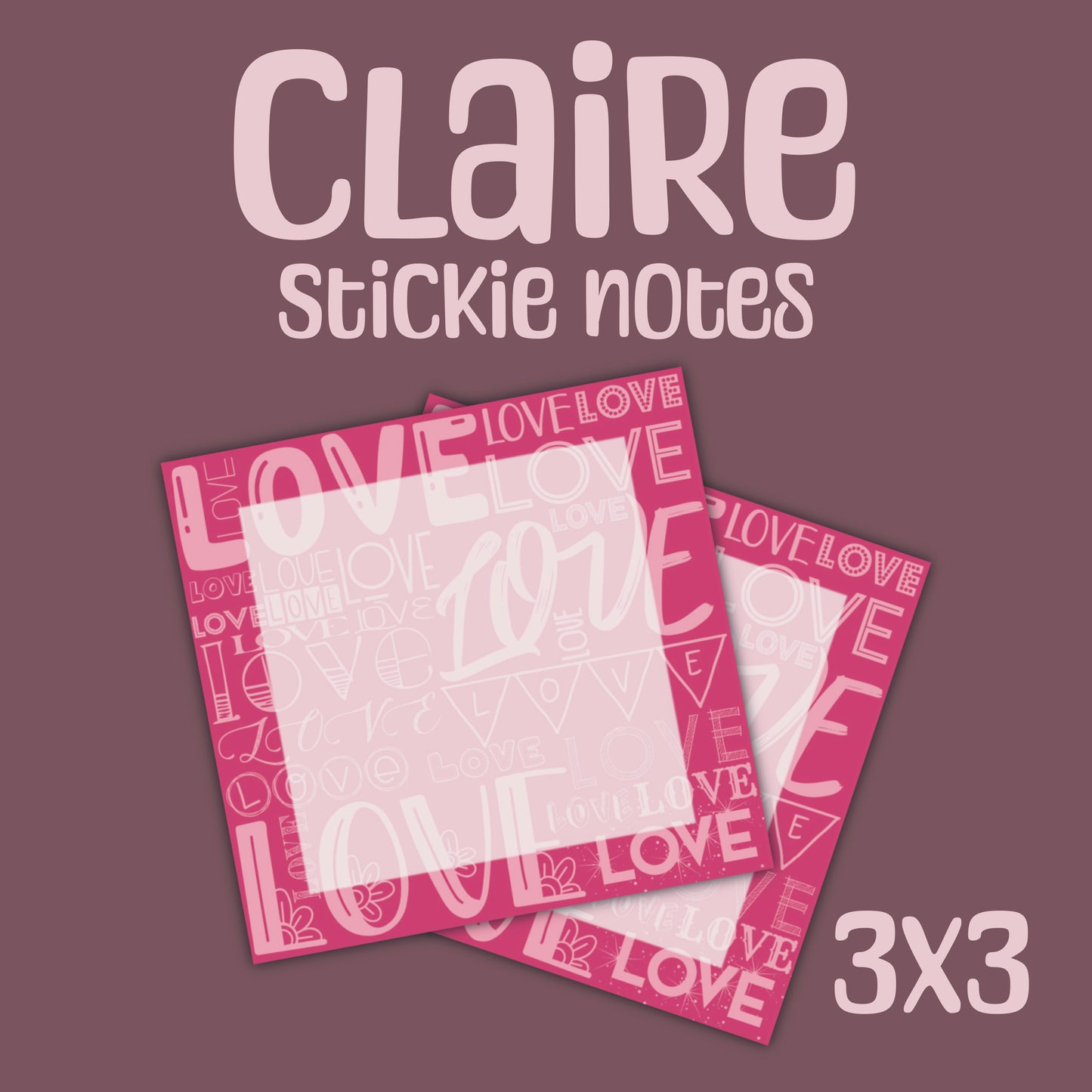 PREORDER - Claire Sticky Notes