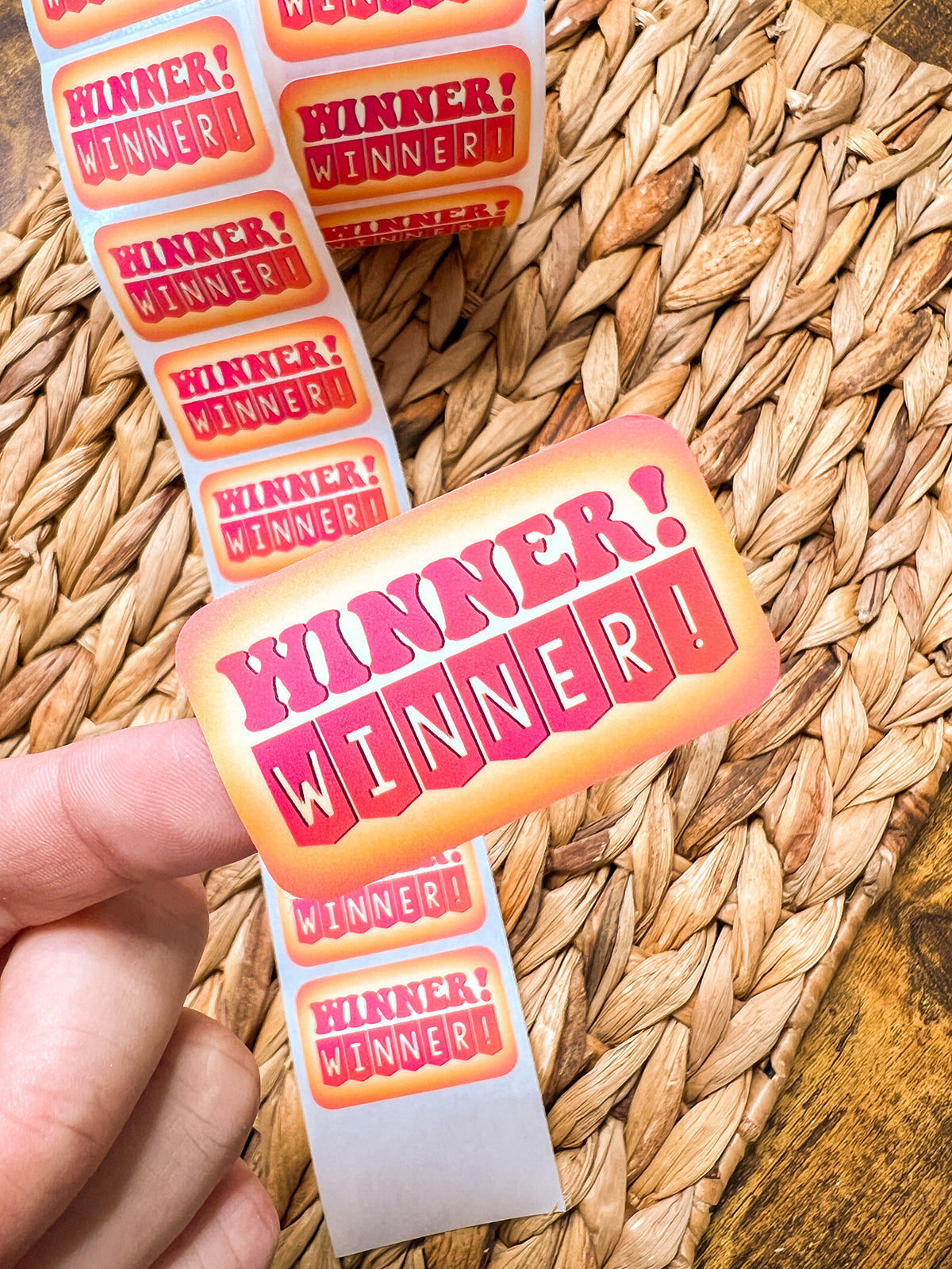 Winner Winner stickers